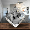 3D Crystal Laser Engraved Small Diamond, Laser Engraved with Your Photo, Personalized Photo Gift, 3D Laser Engraved Etched Crystal - 2 People