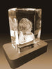 3D Crystal Laser Engraved Small Tower, Laser Engraved with Your Photo, Personalized Photo Gift, 3D Laser Engraved Etched Crystal - 2 People