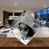 3D Crystal Laser Engraved Medium Diamond, Laser Engraved with Your Photo, Personalized Photo Gift, 3D Laser Engraved Etched Crystal - 3 People
